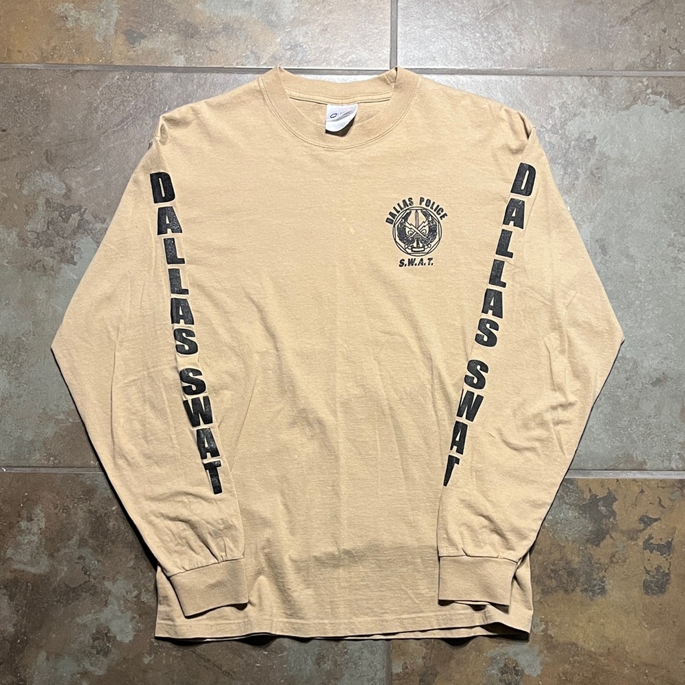 VTG 90s Dallas SWAT long sleeve graphic print shirt good condition signs of wear